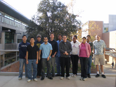Students who work with Professor David Kisailus and research associate James Weaver.