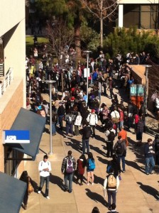 protestors in HUB plaza2